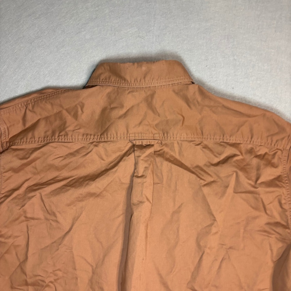 Uniqlo Men's Brown 100% Cotton Button-Up Shirt S Dual Chest Pockets - Picture 15 of 16
